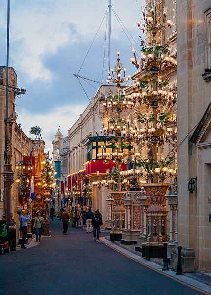 St Joseph Feast, Rabat streets decorated